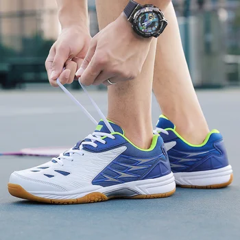 אביב חדש מותג כחול גברים של נעלי טניס מקצועי החלקה בדמינטון גברים נעלי אור בתוספת גודל 48 כדורעף נעלי גבר