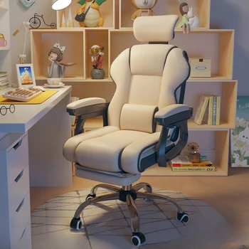 ארגונומי מסתובב כיסא משרדי עם שכבה כפולה משענת הגב ואת משענות הראש נוח המשחקים הכיסא עם אחד לחץ על המשענת כפתור