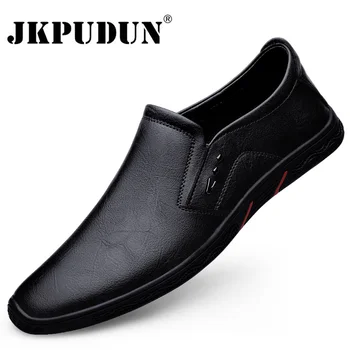 JKPUDUN גברים נעליים מזדמנים לנשימה רכה הבלעדי המשרד נעלי גברים נעלי נעלי מעצבים גברים מותג איטלקי מוקסינים Zapatos Hombre