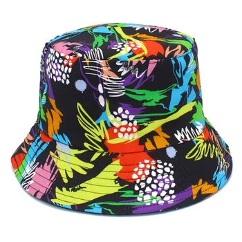 כובעים חיצונית פישמן כובע רחב שוליים החוף צייר גרפיטי שמש כובעי גברים נשים דלי כובע קיץ הכובע למבוגרים דליים כובע השמש