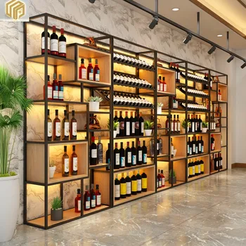 יצירתי רב-שכבתיים קומה עומדים יין הקבינט מסעדה, יין, מדף תצוגה עבור היקב, מואר יין אדום אחסון.