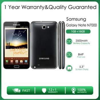 מקורי סמארטפון Samsung Galaxy Note N7000 i9220 האיחוד האירופי 3G Dual-core 1Sim 1GB RAM 16GB ROM 8MP 5.3
