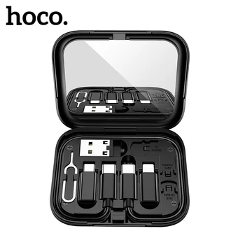 【לשדרג】HOCO U114 Multi-פונקציה 3א כבל טלפון אחסון מתאים עבור Samsung Xiaomi מיקרו USB לטעינת נתונים כבלי עבור iPhone 14 13