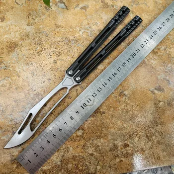 זו פרפר מאמן סכין סופר כריך טיטניום לטפל D2 להב נושא מערכת להינשא חינם מתנדנד-EDC סכין חג מולד מתנות