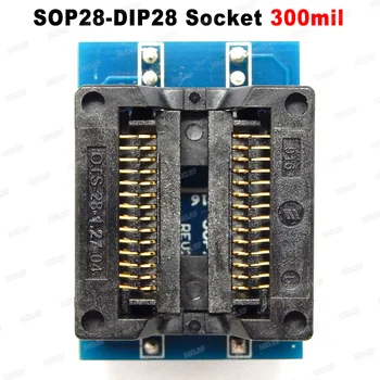 משלוח חינם SOP28 כדי DIP28 שקע מתאם רחב 300mil / SOIC28 כדי DIP28 שקע IC מתכנת מתאם