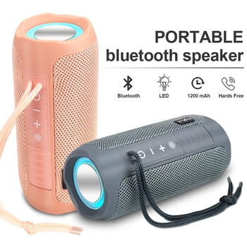 נייד Bluetooth רמקול סאב וופר אלחוטי עם אור LED חיצוני מערכת סטריאו רמקול קמפינג Soundbox caixa de som bluetooth