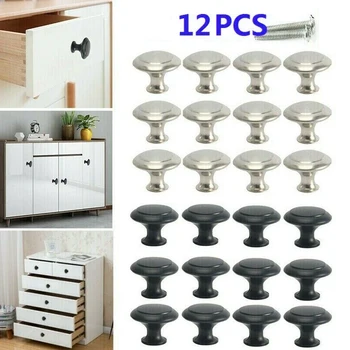 12Pcs חור אחד גרגר חול קטן ידית דלת הארון להתמודד עם רהיטים עבור חדר מקלחת שירותים ארון המטבח בבית כלים