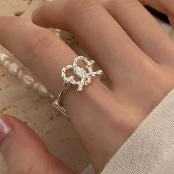 לא סדיר טוויסט קשר בצורת טבעת מתכת עבור נשים הבחורה התוססת אופנה קוריאה תכשיטים מתנות 2023