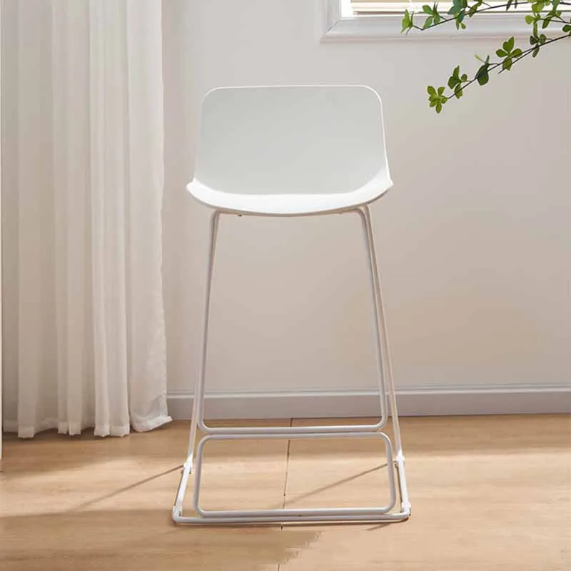 לבן סקנדינבי מינימליסטי הסלון גבוה במשרד בר כיסא האוכל מתכת המחשב כיסא פלסטיק Sillas בר ריהוט הבית XY50BC - 0