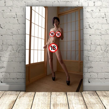 בחורה אסייתית ציצים גדולים כוכבת פורנו יפני Nakeds הקיר ציור אמנות להוציא מהמסגרת כרזות בד, הדפסות על מגורים בבית עיצוב חדר