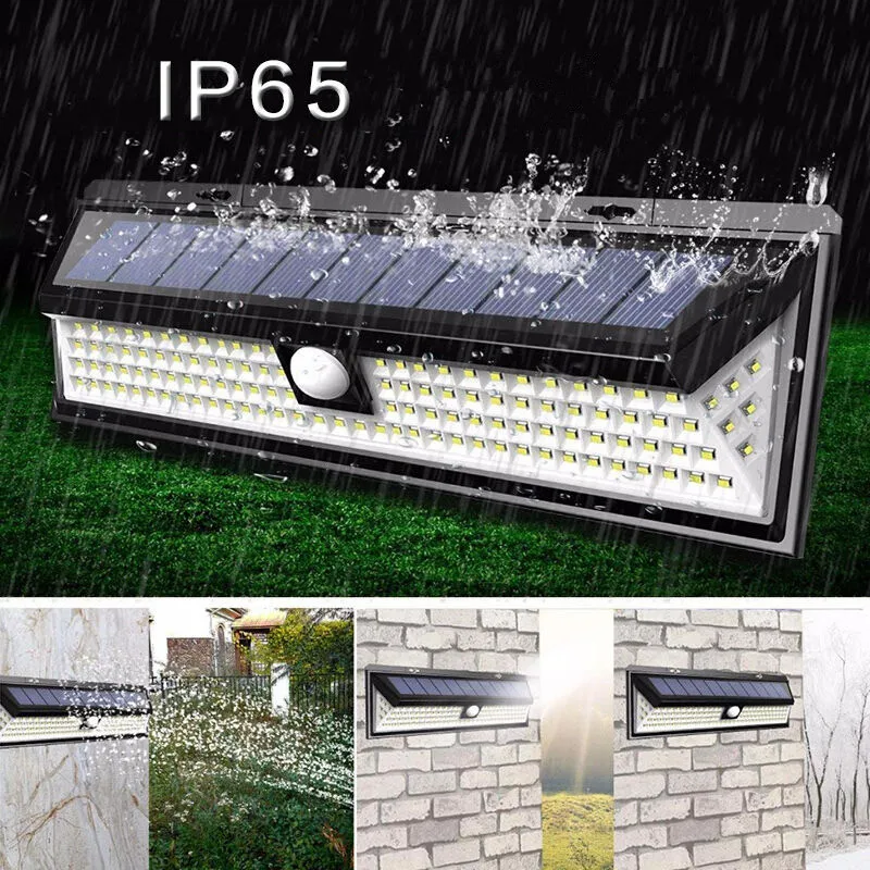 118 LED סולארית מנורת חיישן תנועת PIR מופעל סולארית מנורת עמידה למים חיצונית בגינה האבטחה אור הקיר - 0