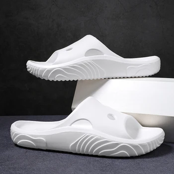 2023 גברים נעלי חיצוני מקורה כפכפים סנדלי חוף אופנה החלקה באמבטיה גברים מזדמנים חוף בית מקורה נעלי בית הצדדים