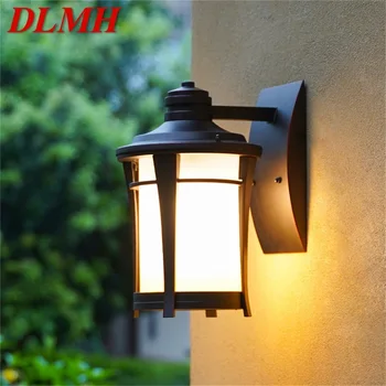 DLMH קיר חיצוני מנורת LED קלאסי רטרו קפה פמוטים אור עמיד למים דקורטיביים הביתה במעבר
