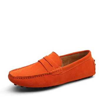אביב סתיו גברים מוקסינים נעלי איכות גבוהה עור אמיתי נעליים בסגנון קלאסי זמש גברים דירות קל נהיגה נעליים