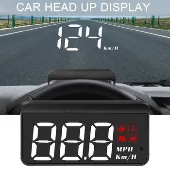 F11 אזעקה OBD2 GPS כפול מערכת מכונית תצוגה עילית 3.5 אינץ ' מים שמן זמנית מד המהירות חכם האד אבחון מסך LCD