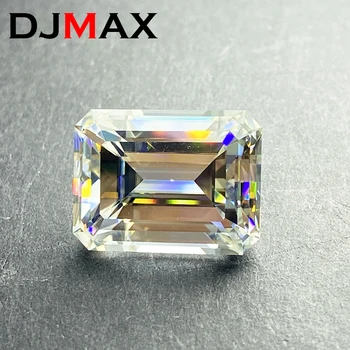 DJMAX נדיר סופר לבן אמרלד Moissanite רופף אבן D צבע המעבדה גדל שמפניה ורודה מוסמך ברקת Moissanite יהלומים
