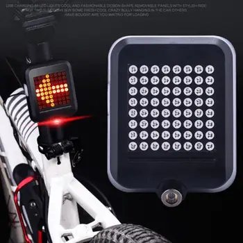 Universal USB טעונה חכם אופניים אות תור אור בלם אזהרה זנב LED מנורת אופניים אביזרים חלקי חילוף