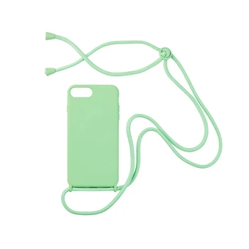 עבור iPhone 11 Pro Max X XS מקס XR סיליקון השרשרת מקרה טלפון לסלולרי Crossbody כבל עם רצועת החבל עבור iPhone 7 8 6 ס 6 פלוס