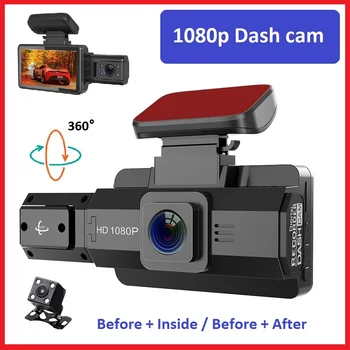 כפול עדשה Dash Cam עבור מכוניות רכב DVR מצלמה HD 1080P לרכב מקליט וידאו עם ראיית לילה 170 מעלות הקלטת לולאה g-חיישן