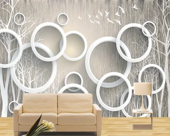 beibehang אישית טפט מודרני אמנות מופשטת רטרו וודס 3D בסלון טלוויזיה רקע קיר מסמכי עיצוב הבית papier peint