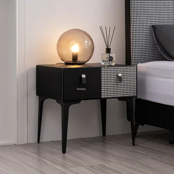 נורדי השידה מודרני מינימליסטי שולחן ליד המיטה איטלקי, דירת חדר שינה ארון לאחסון מעצב בהתאמה אישית המיטה ארון