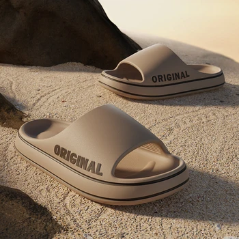 2023 טרנד חדש קיץ נעלי EVA רך התחתונה ענן שקופיות גברים אור חוף נעליים זכר מתאים וחיצוניות.