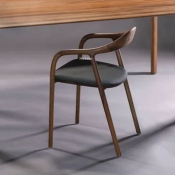 נייד מבטא הכיסא הזרוע מסעדה עץ ארגונומי מודרני מעצב כסאות אוכל עיצוב מטבח Chaises-סל אבוס רהיטים