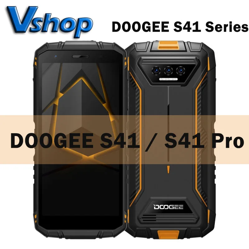 DOOGEE S41 Doogee S41 Pro IP68/IP69K מחוספס 3GB+16GB/4GB+32GB 6300mAh Helio A22 5.5 אינץ אנדרואיד 12 טריפל איי מצלמת הטלפון הסלולרי - 0