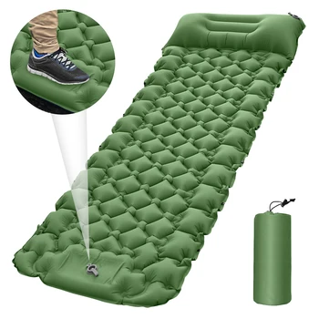 קל משקל מחצלת קמפינג עם אוויר כרית אוויר נייד מזרן קמפינג שינה שטיח עמיד למים בטיול השינה Pad