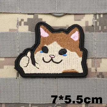 לעודד חתולים צבאי טקטי רקומה טלאים להדפיס את התג עם וו גיבוי עבור בגדים