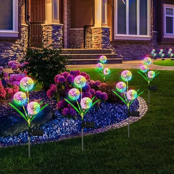 חיצונית סולארית גן אור פרחי שן הארי נוף אור 2Modes קצוצים בצל ירוק עמיד למים אור על הדשא בחצר החתונה