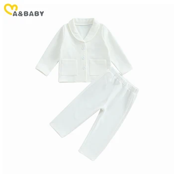 אמא&התינוק 6M-3Y ילדים, תינוק, תינוק בגדים מגדיר רשמית חליפה שרוול ארוך חולצות מכנסיים סתיו אביב תלבושות