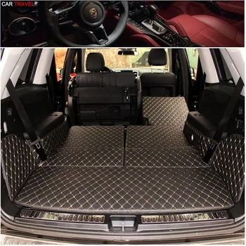 באיכות גבוהה! מכונית מיוחדת המטען מחצלות עבור מרצדס-בנץ GL X166 7 מושבים -2013 עמיד למים אוניית מטען אתחול שטיחים GL 2015