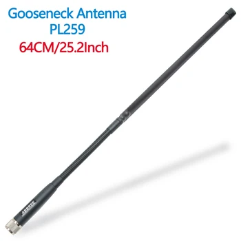 ABBREE PL259 Dual Band VHF/UHF 144/430MHz Gooseneck מתקפל CS טקטי אנטנה Anytone TYT QYT Leixun רכב נייד רדיו