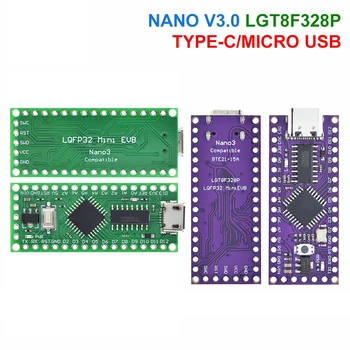 LGT8F328P LQFP32 MiniEVB TYPE-C MICRO USB HT42B534-1/CH340C להחליף ננו V3.0 החלפת לוח החשמל עבור Arduino