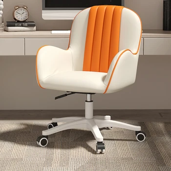 אלסטי גלגלי כיסא משרדי כרית תמיכה לגב ללמוד הכיסא המסתובב מנהל יהירות עור Sedia Gamimg רהיטים