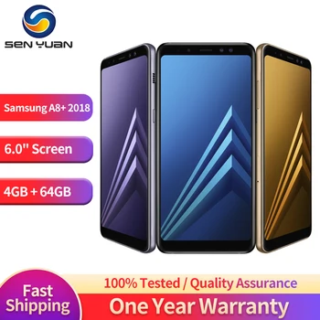 מקורי Samsung Galaxy A8+ (2018) A730F 4G טלפון נייד ה-SIM כפול 6.0