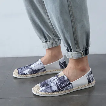 קיץ חדש נעלי בד לגברים תכליתי אופנה צבעים מעורבים עגול הבוהן נוחות קל משקל מזדמנים Mens נעלי פאטוס דה גבר