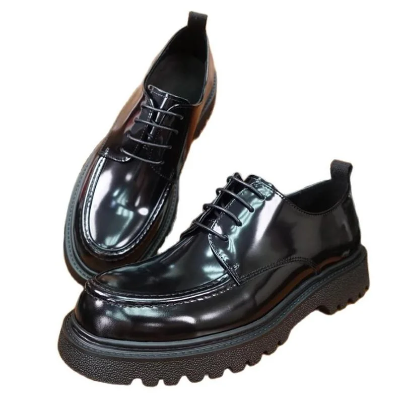 יוקרה מעור עסקי מזדמן עליית גובה נעלי גברים אופנה שמלת מסיבת נעליים בריטי אופנתי Mens יומי נעלי עבודה - 0