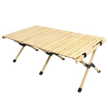 חיצונית שולחן מתקפל נייד אגרול קמפינג פיקניק מעץ השולחן