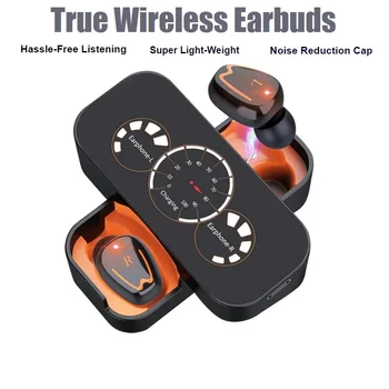 V1 TWS Bluetooth 5.0 אוזניות אלחוטיות רעש מבטל אוזניות Bluetooth IPX7 עמיד למים ספורט אוזניות עם טעינה מקרה