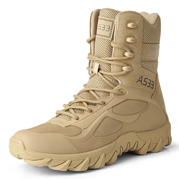 2023 חם מכירת הנעליים הצבאיות גברים גודל גדול גברים צבאי טקטי אתחול חיצונית מגפי קרב צבאיים הגבוהים עבודה Safty נעליים