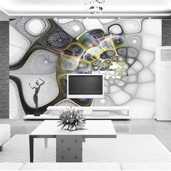 wellyu כתובת גדולה ציור אופנה לשיפור הבית רטרו נוסטלגי מופשט טלוויזיה חלל חדר השינה רקע קיר טפט