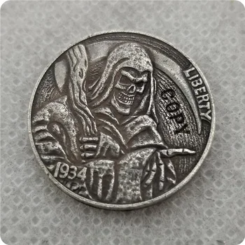 נוד ניקל Coin_Type #58_1934-D באפלו ניקל להעתיק מטבעות זיכרון, מטבעות אספנות