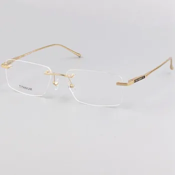 מותגי יוקרה לגברים Frameless מרשם משקפיים מסגרת MB676 נשים טיטניום אופנה אישיות ללא מסגרת משקפיים