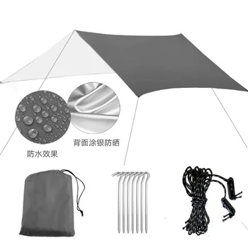 עמיד למים חיצוני סוכך ערסל ברזנט גשם קל לעוף קמפינג אוהל השמש מקלט לתיירות הליכה חוף פרגולה