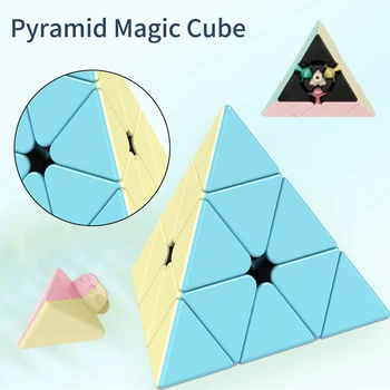 MoYu מקרון 2x2 3x3 הפירמידה קוביית הקסם MeiLong 3x3 מקצועי מהירות ורוד קובייה מרובעת פאזל צעצועים חינוכיים לילדים