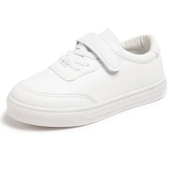 Kruleepo ילדים התלמיד בבית הספר הלבן נעליים מזדמנים ילדות ילדים ילדים מוצק עור PU ספורט נעלי ריצה טניס Schuhe
