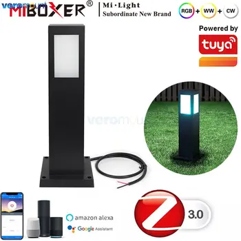 MiBoxer Zigbee 3.0 DC24V 9W RGBCCT LED כיכר הדשא אור IP66 עמיד למים חכם חצר גן LA5-09S-ZL Tuya WiFi בקרת יישום