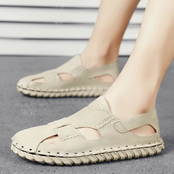 2023 הקיץ החדש Baotou סנדלים הגבול גודל גדול גברים חיצוני לנשימה מגמת אופנה רגל מכסה את נעלי החוף